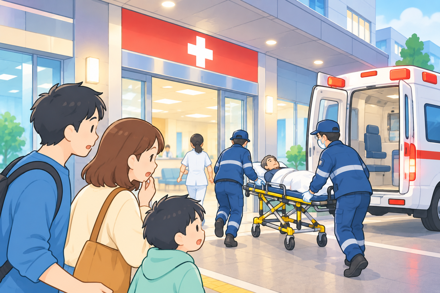 救急・夜間診療のイラスト